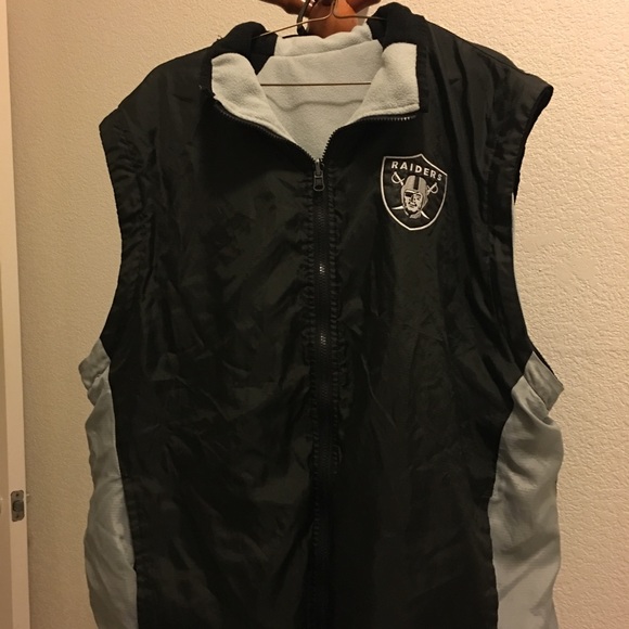 Oakland Raiders Patch Vest Jacket 